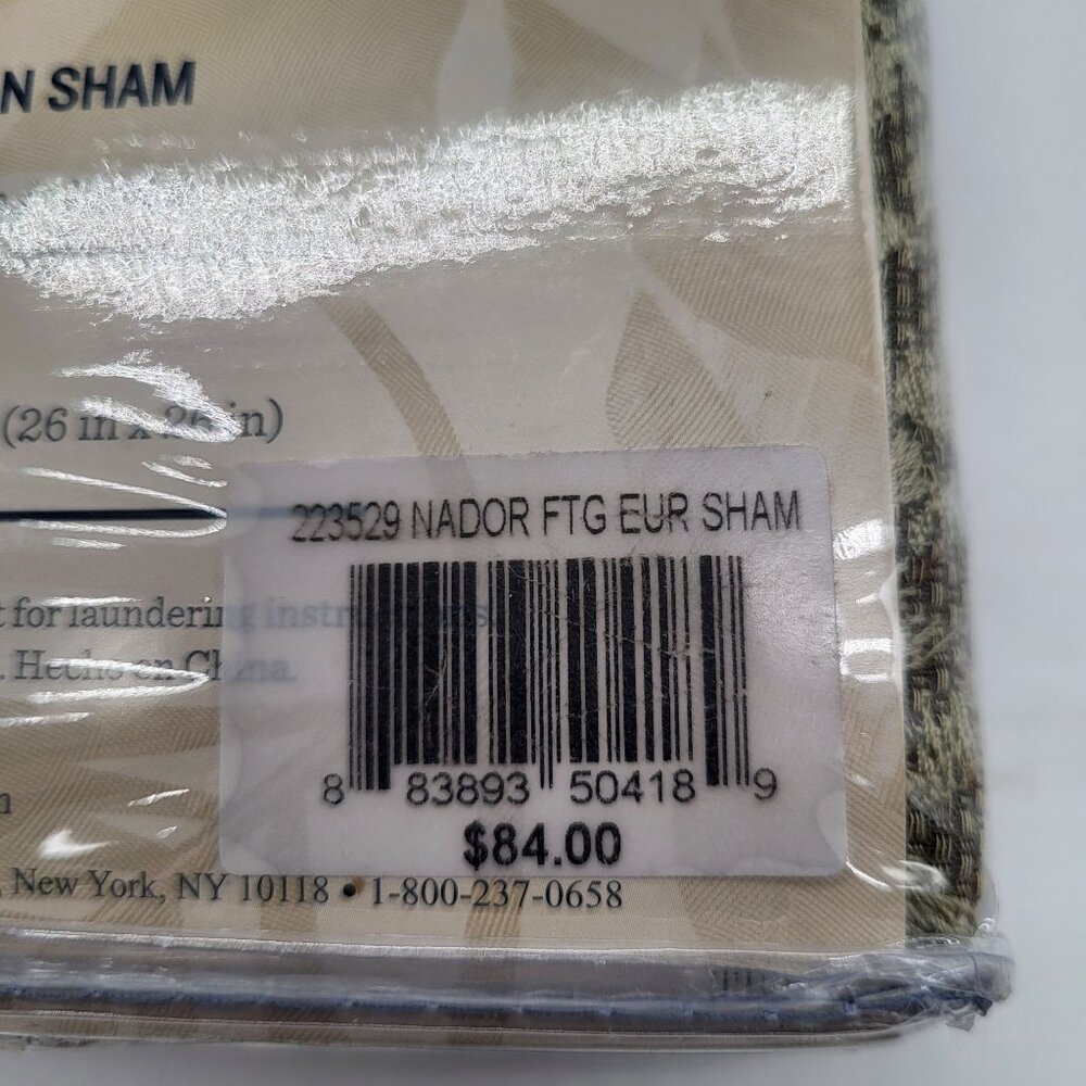 Tommy Bahama Home Nador Cotton European Pillow Sham (ONE) Green 26 in x 26 in - Picture 4 of 6